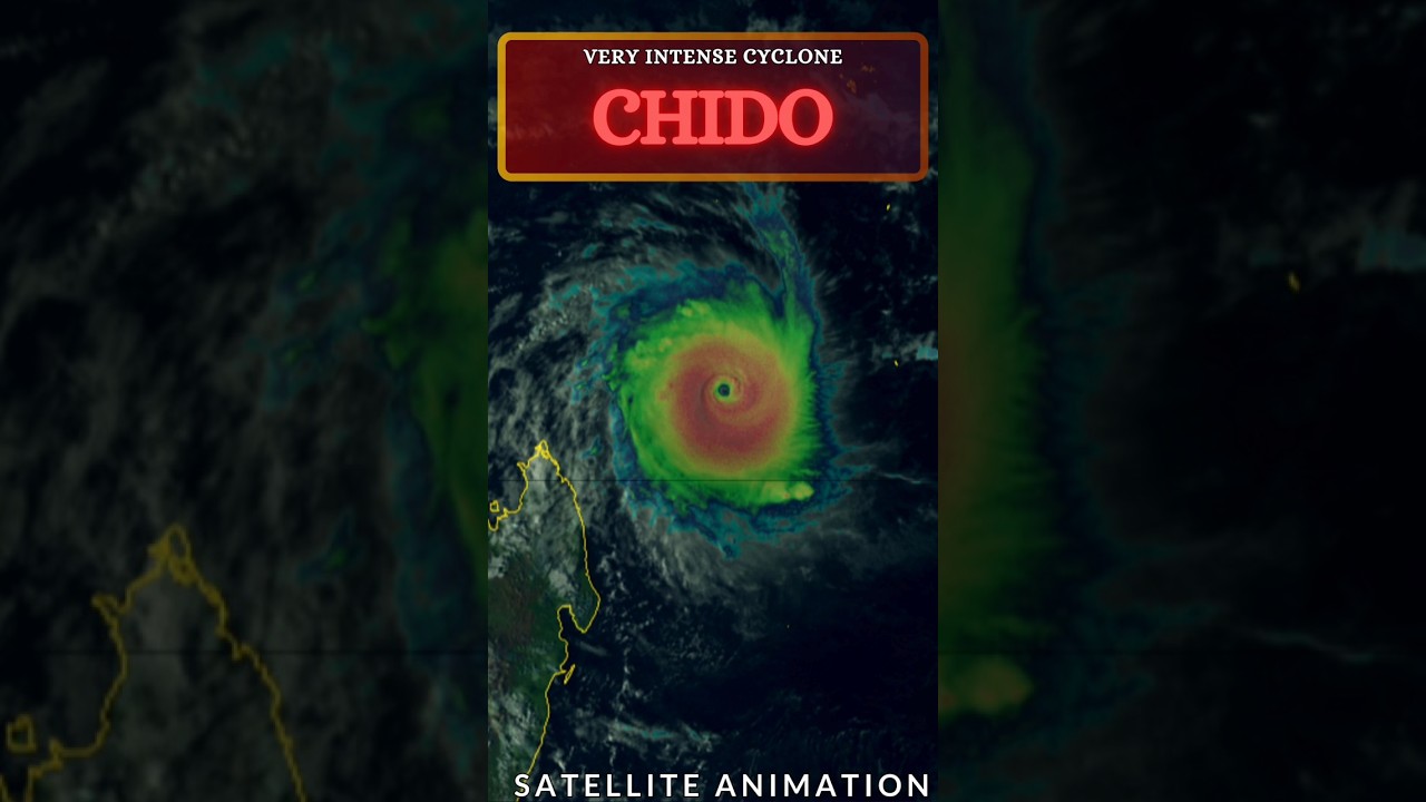 Cyclone Chido: Satellite Animation #cyclone #chido #weather