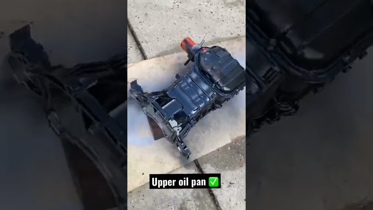 Upper oil pan painted with Black Rust-Oleum Engine Enamel