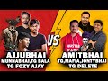 Ajjubhai squad funny clash fight with amitbhai squad  tg fozyajaytg bala etc free fire highlights
