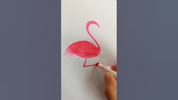 An Easy Flamingo Drawing