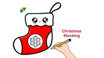 How To Draw A Cute Christmas Stocking Easy 🎄 | Step-by-Step Christmas Drawing Tutorial ✍️