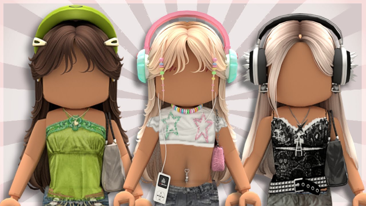roblox y2k girl outfits idea without headless or korblox #robloxfits , y2k  roblox outfit