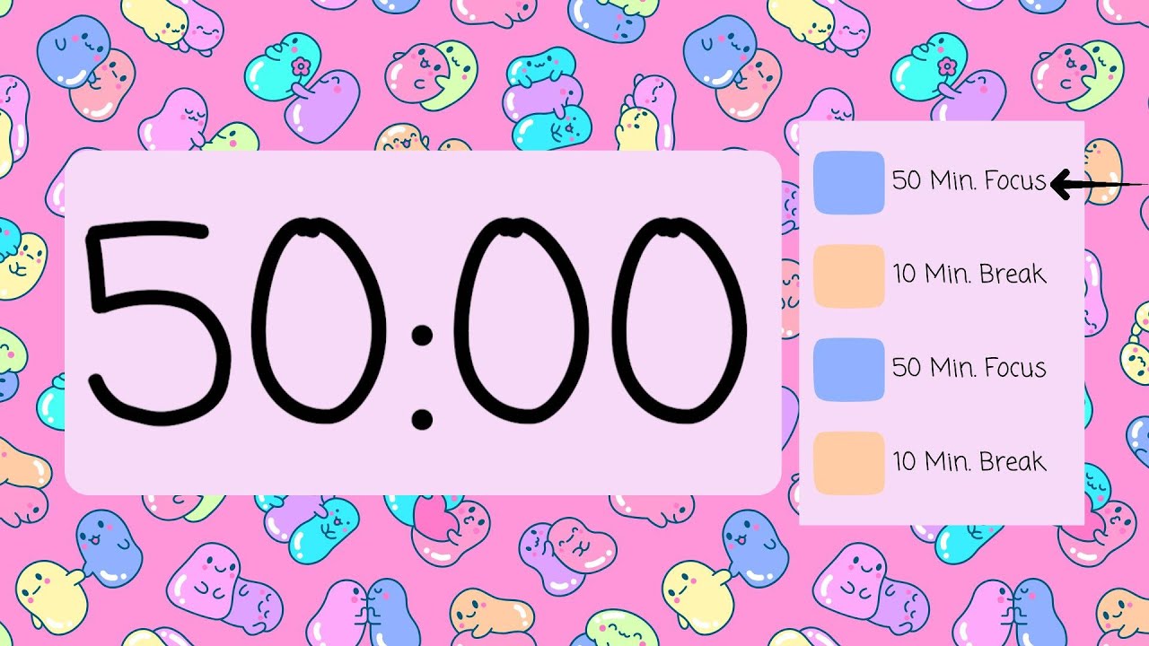 Small Timer Beep β³ 50/10 Pomodoro Timer β Simple Beeps π― | Focus Hard & Recharge! πβ ...
