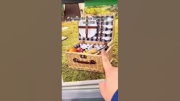 Rattan picnic basket with cutleries from Kmart $29! #shorts