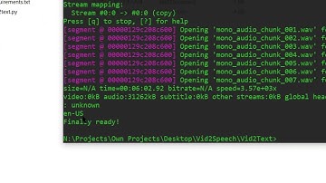 Vid2Text | Transcribing Video To Text using Google API