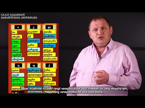 1. ანბანური სიტყვების კედელი (აზერბაიჯანული წარწერებით)