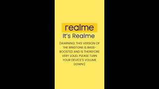 Realme Ringtone: It's Realme (BASS-BOOSTED)