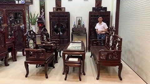 Bộ Ghế MÓC MỎ ĐẸP - TỦ SÁCH HUẾ Gỗ Gụ Kiểu Xưa | Bàn Ghế Cổ | Tủ Rượu | Tủ Bày Đồ  | TRƯỜNG KỶ GỖ GỤ