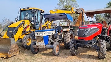 New Jcb 3dx Eco Excellence Backhoe Machine Loading Mud In Mahindra 4WD and Swaraj Tractor | Jcp Gadi