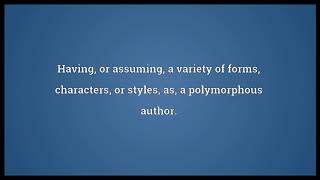 Polymorphous Meaning | Wordogram