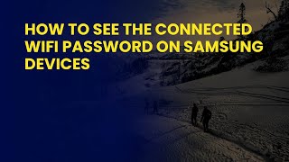 How To See The Connected WiFi Password On Samsung Devices screenshot 5