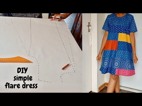 DIY simple flare dress