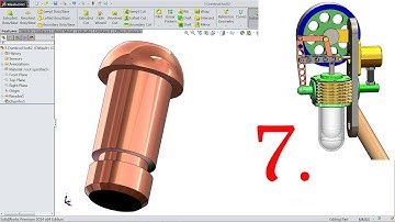 SolidWorks Tutorial Vertical Stirling Engine 7.Crankrod Bolt 2