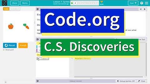 Code.org Lesson 8.1 Sprites | Tutorial with Answers | Unit 3 C.S. Discoveries