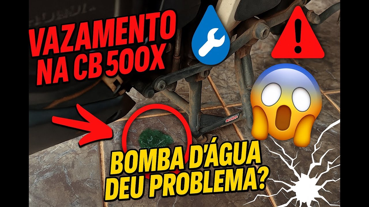 Problema na Bomba d'Água da CB 500X CB 500F CB 500R | Vazamento, Sintomas e Solução!