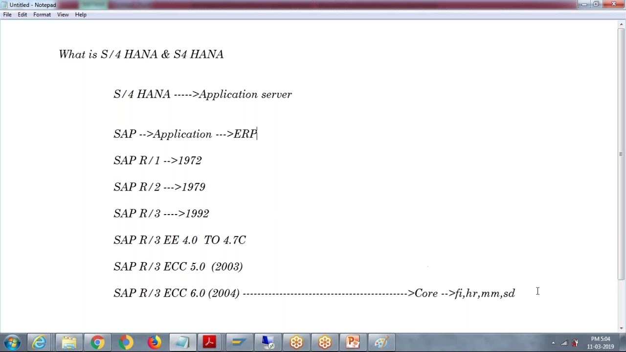 SAP S4 HANA 2.0 SPS03 :Administration || HA200 ||-DAY1|| Difference Between S/4 HANA &S4 HANA