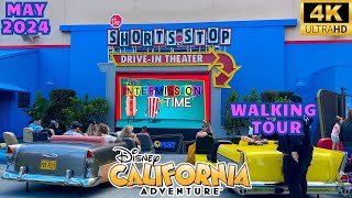 Disney California Adventure May 2024 Walkthrough in 4K