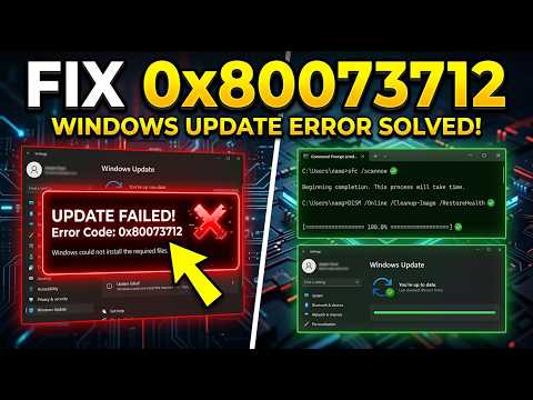 How to Fix Windows Error Code 0x80073712
