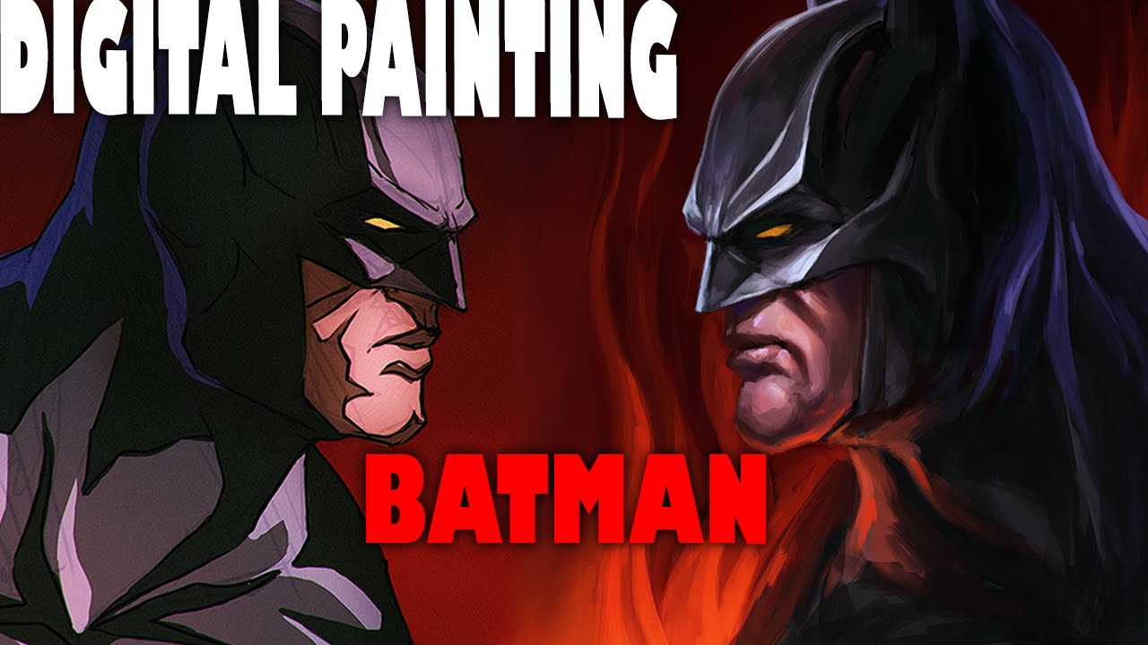 Digital Painting: Batman - YouTube