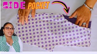 How to Sew Inseam Pockets | Easiest Way to Sew Pockets |TROUSER SIDE POCKET drafting &sewing.