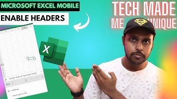 How to enable headers in Microsoft excel mobile | how to turn on headings in Microsoft excel mobile