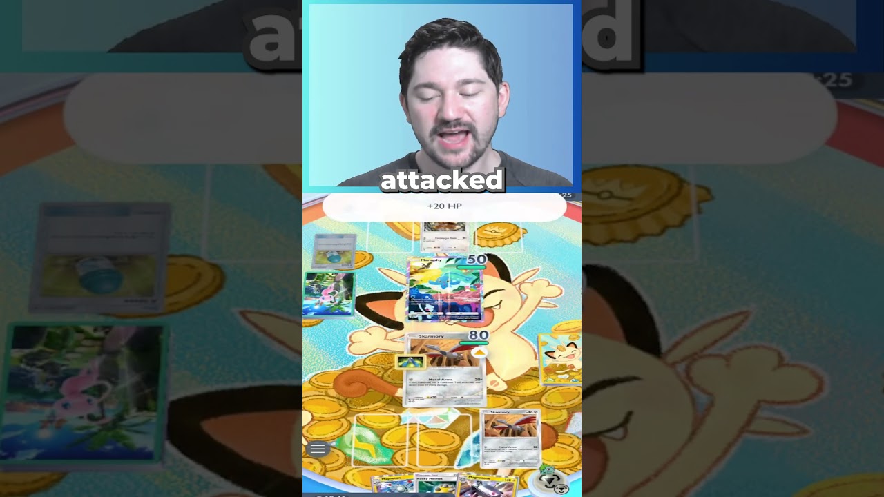 Manaphy is a quick dinner for Skarmory #shorts #pokemonpocket