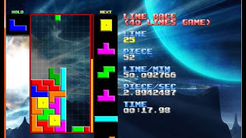 34.90 seconds - Tetris Nullpomino Sprint
