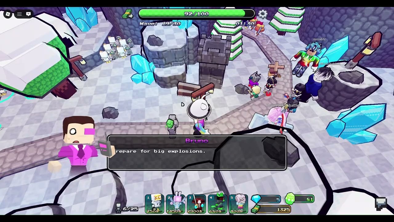 Voxel Defenders: Remix Wacky Winter Medium! (Snowman Frozz
