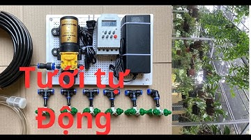 bộ tưới cây tự động, phun sương tưới cây lan, cây cảnh, vườn rau có timer hẹn giờ tự động