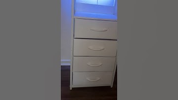 Modern Nightstand with Charging Ports, LED Lights, & Storage Drawers #home