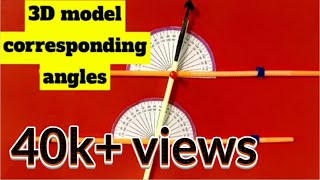 3D model of corresponding angles #correspondingangles  #3dmodelsofcorrespondingangles #workingmodels