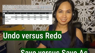 Using Undo and Redo Using Save or Save As
