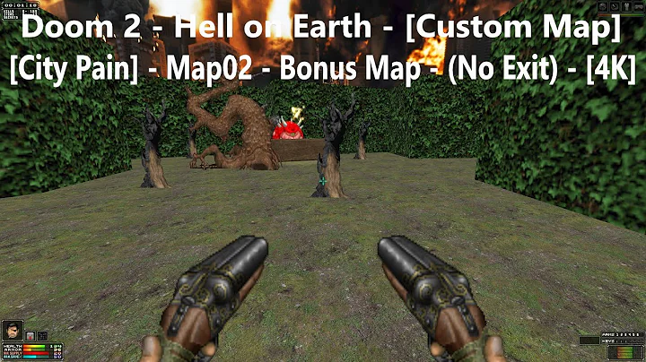 Doom 2 - Hell on Earth - [City Pain] - Map02 - Bonus Map - (No Exit) - [4K] - [100% Secrets]
