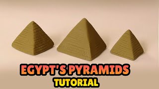 🔴 DIY How to Make Egypt's PYRAMIDS Miniature - Easy Polymer Clay, plastilina, Fondant Cakes Tutorial