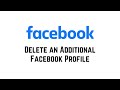 Delete An Additional Facebook Profile 2024 | Facebook Create Another Profile Remove