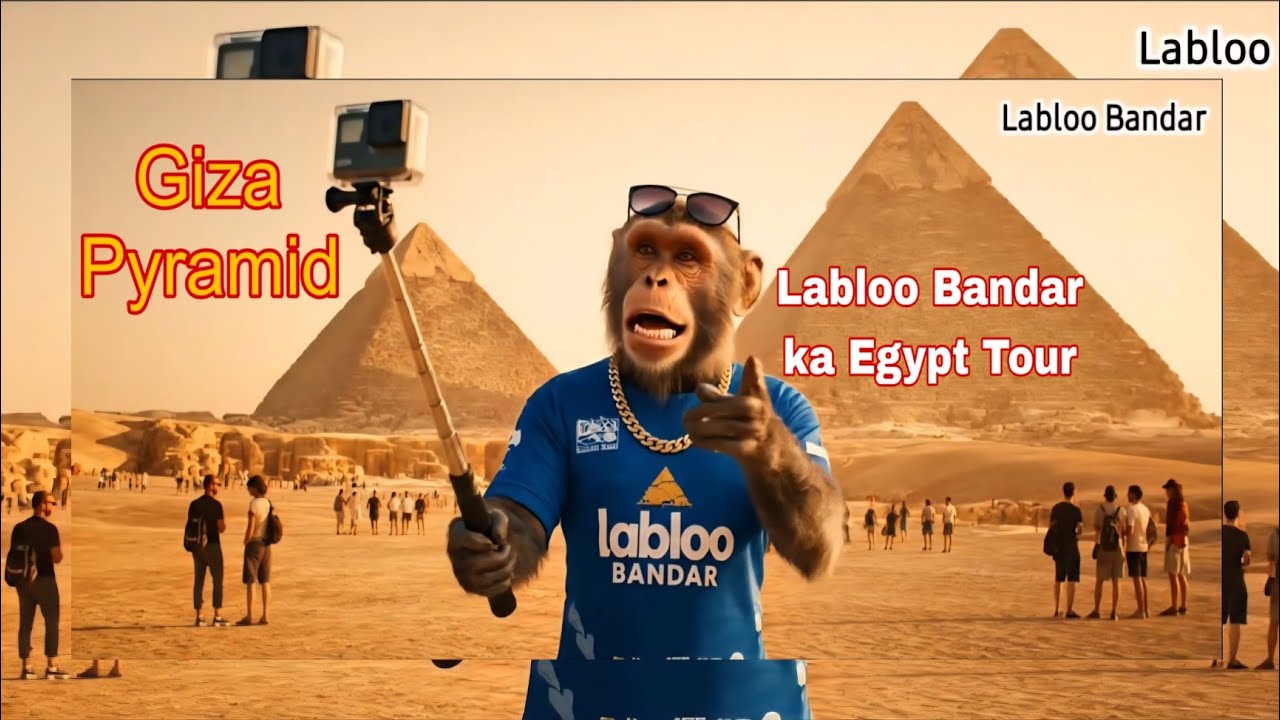 Labloo Pahuch chuka hai Egypt/ Giza Pyramid/ Monkey vlog ...