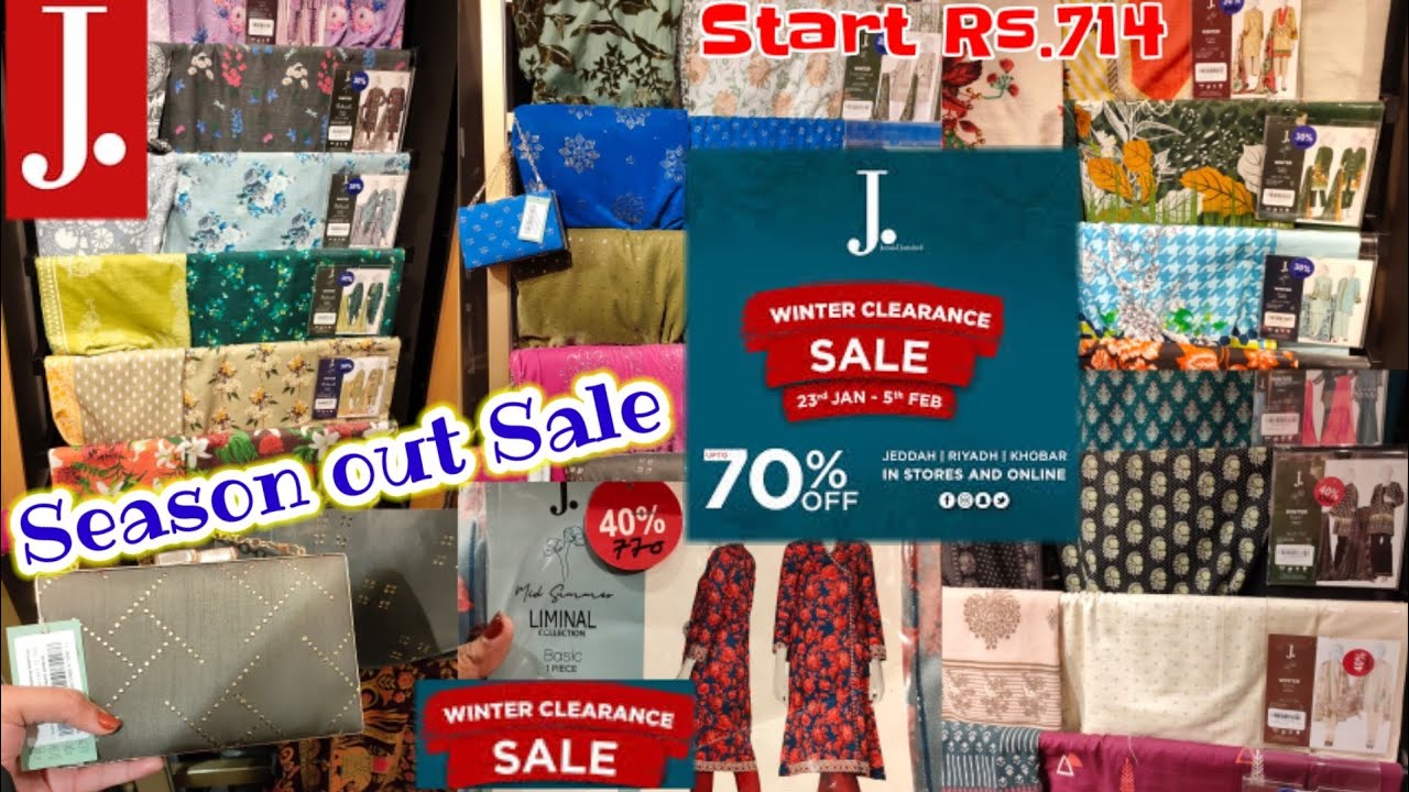 J.junaid Jamshed flat 70 % off winter clearance sale 2022 | j.sale