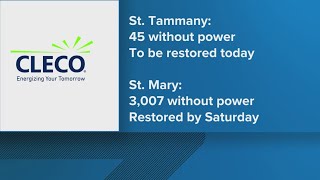Cleco updates on power restoration for Louisiana customers