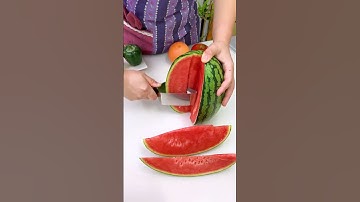 Watermelon’s fancy cutting method# 🍉 cutting artifact. Don’t use a kitchen knife to eat 🍉 #shorts