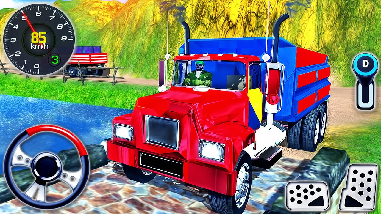 Indian Truck Offroad Driving Simulator - Uphill Mountain Cargo Truck Drive - Android GamePlay
