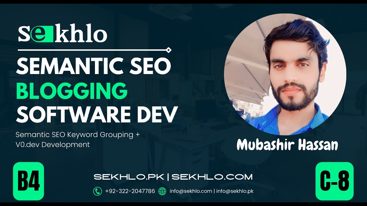 Session 8: Semantic SEO Keyword Grouping + V0.dev Development - Batch 4 | Urdu/Hindi