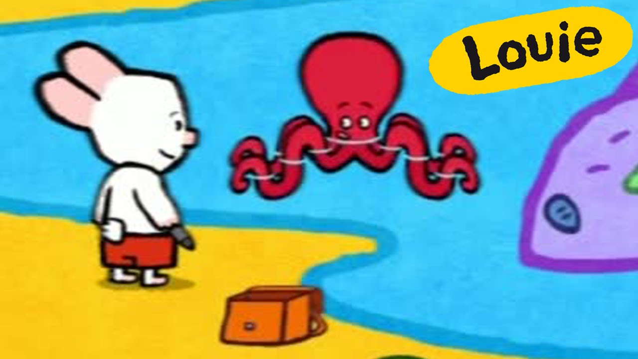 Louie, draw me an octopus | Learn to draw cartoon for kids