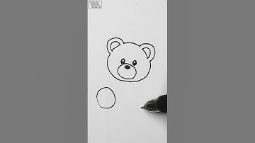 Teddy Bear Drawing 🧸 || How To Draw a Teddy Bear || #shorts #drawing #video