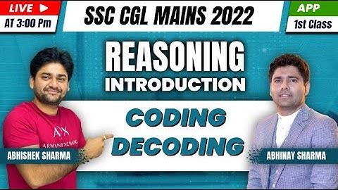 Introduction | Coding & Decoding | SSC CGL MAINS 2022 | Reasoning - Abhishek Sharma