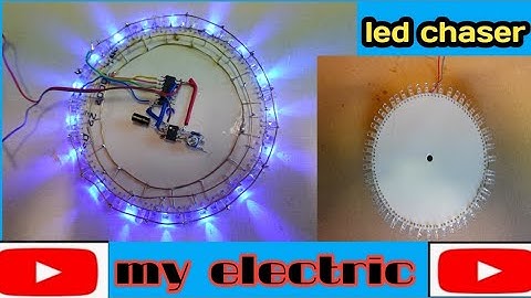 running led chaser using cd4017be and ne555