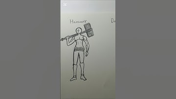 How To Draw Body with (hammer, dagger, stick)#drawing #tutorial #stickman #fyp