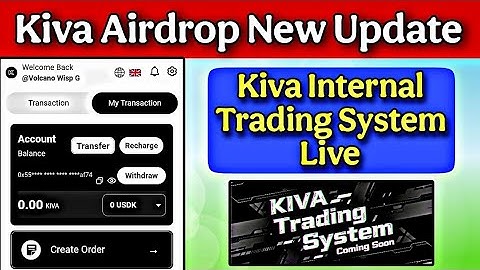 Kiva Network Internal Trading System Live | Kiva Network New Update