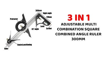 3 IN 1 ADJUSTABLE MULTI COMBINATION SQUARE