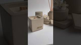 Песочный бетонный набор с ароматическими соевыми свечами и диффузором (ароматы на выбор)