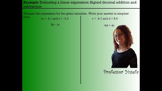 Evaluating a linear expression Signed decimal multiplication with addition or subtraction